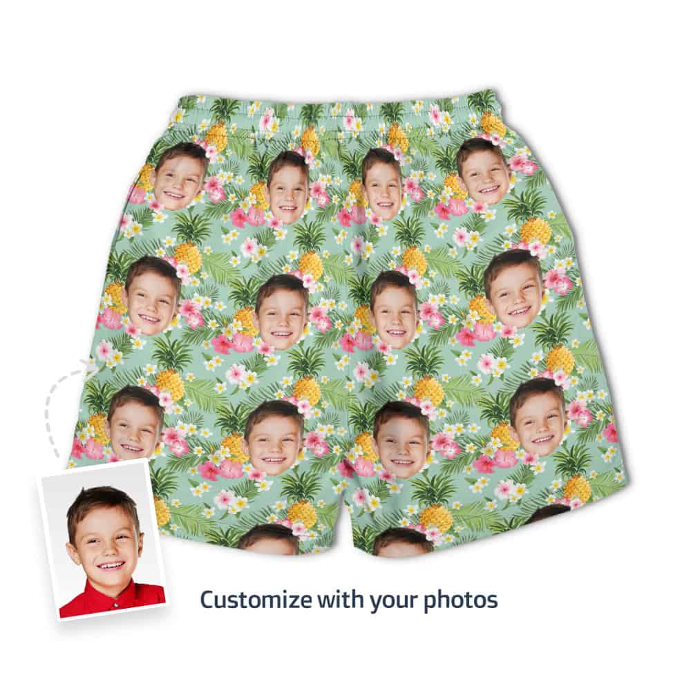 Boy Swim Trunks Back