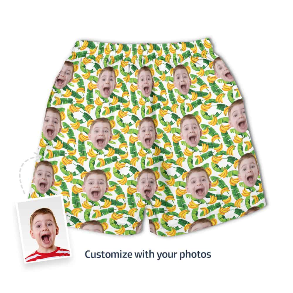 Boys Banana Shorts Back