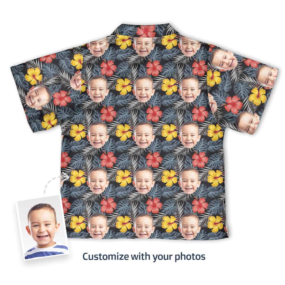 Boys Floral Shirt Back