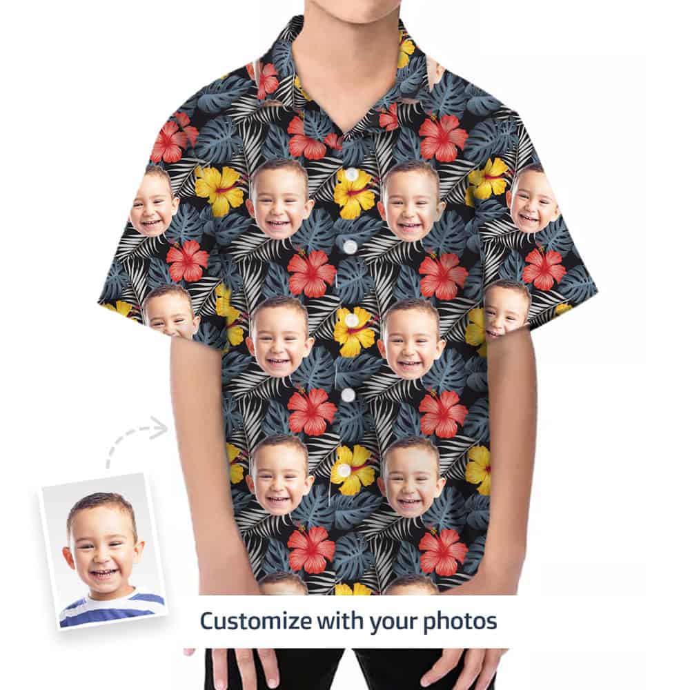 Boys Floral Shirt Front