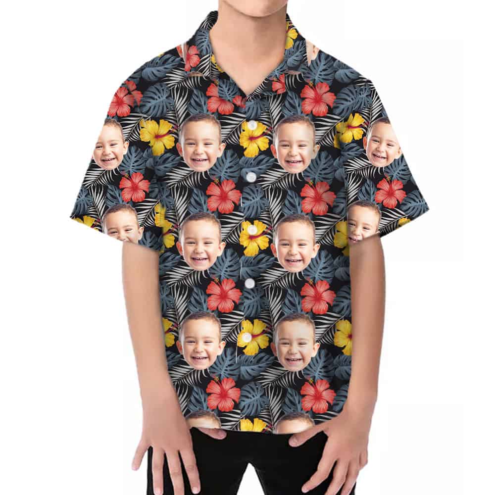 Boys Floral Shirt Model