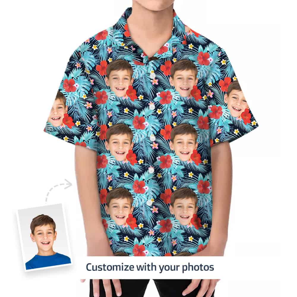 Boys Hawaiian Shirt Front