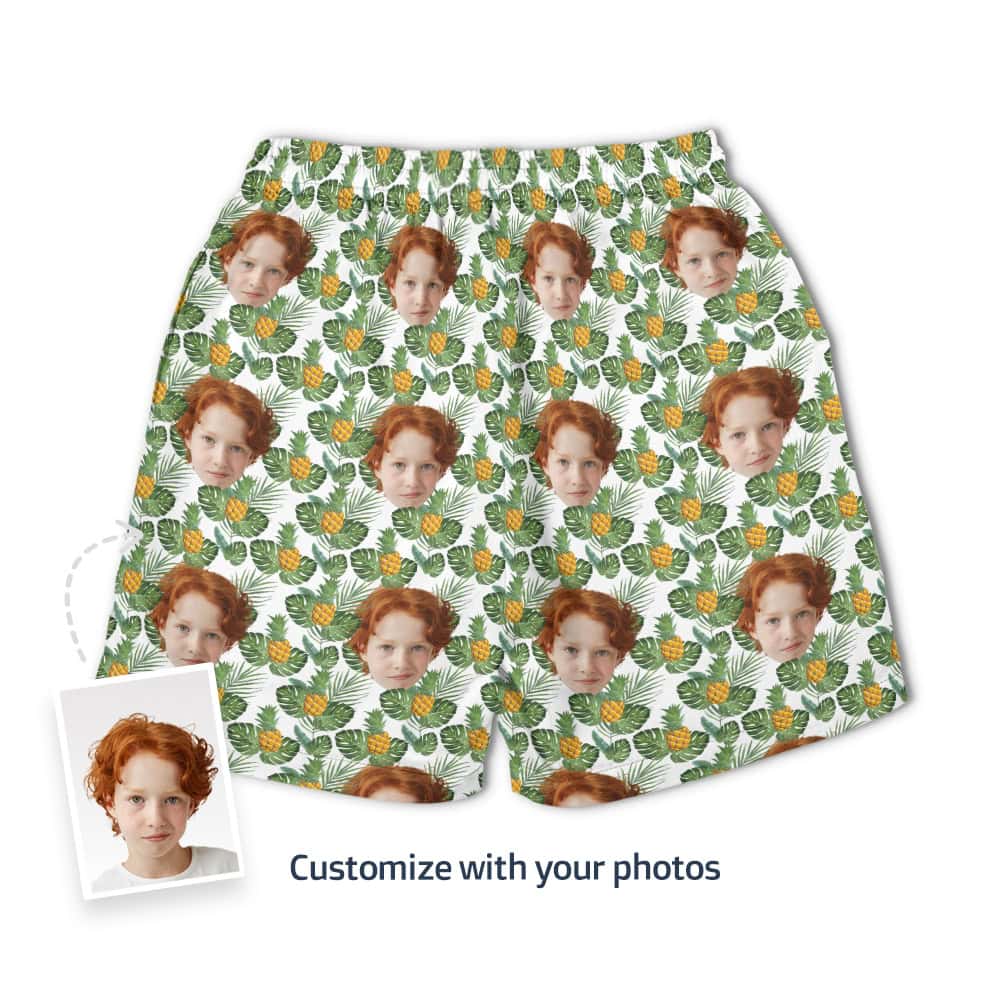 Boys Pineapple Swim Shorts Back