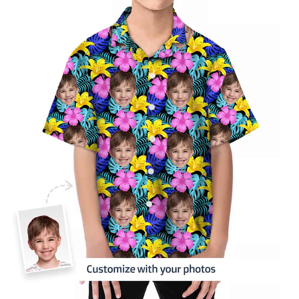 Boys Tropical Shirt Front