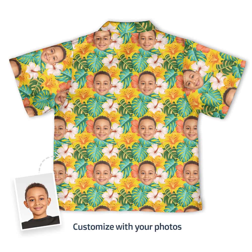Childrens Floral Shirts Back