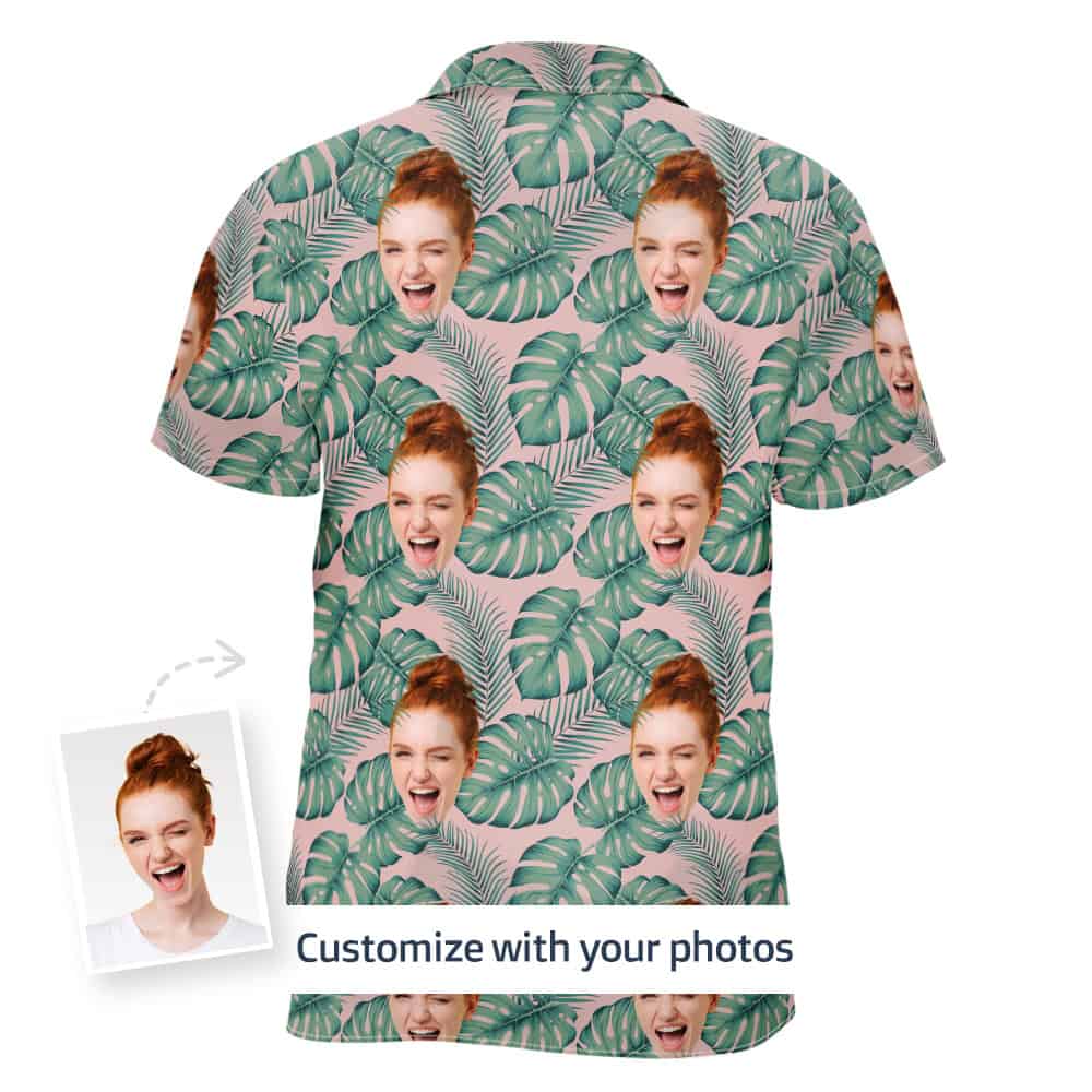 Custom Face Hawaiian Shirt Back