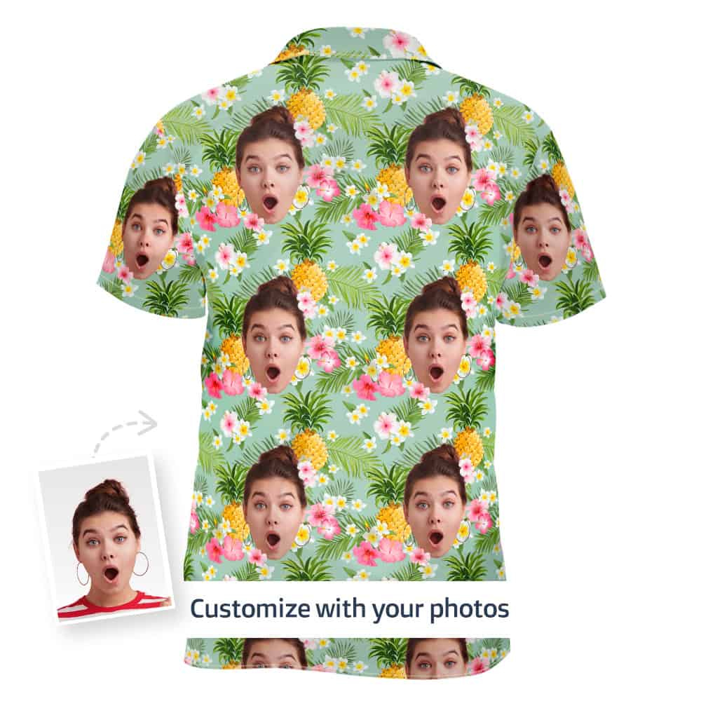 Face on Hawaiian Shirt Back