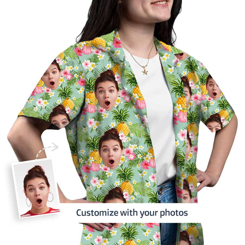 Face on Hawaiian Shirt Front