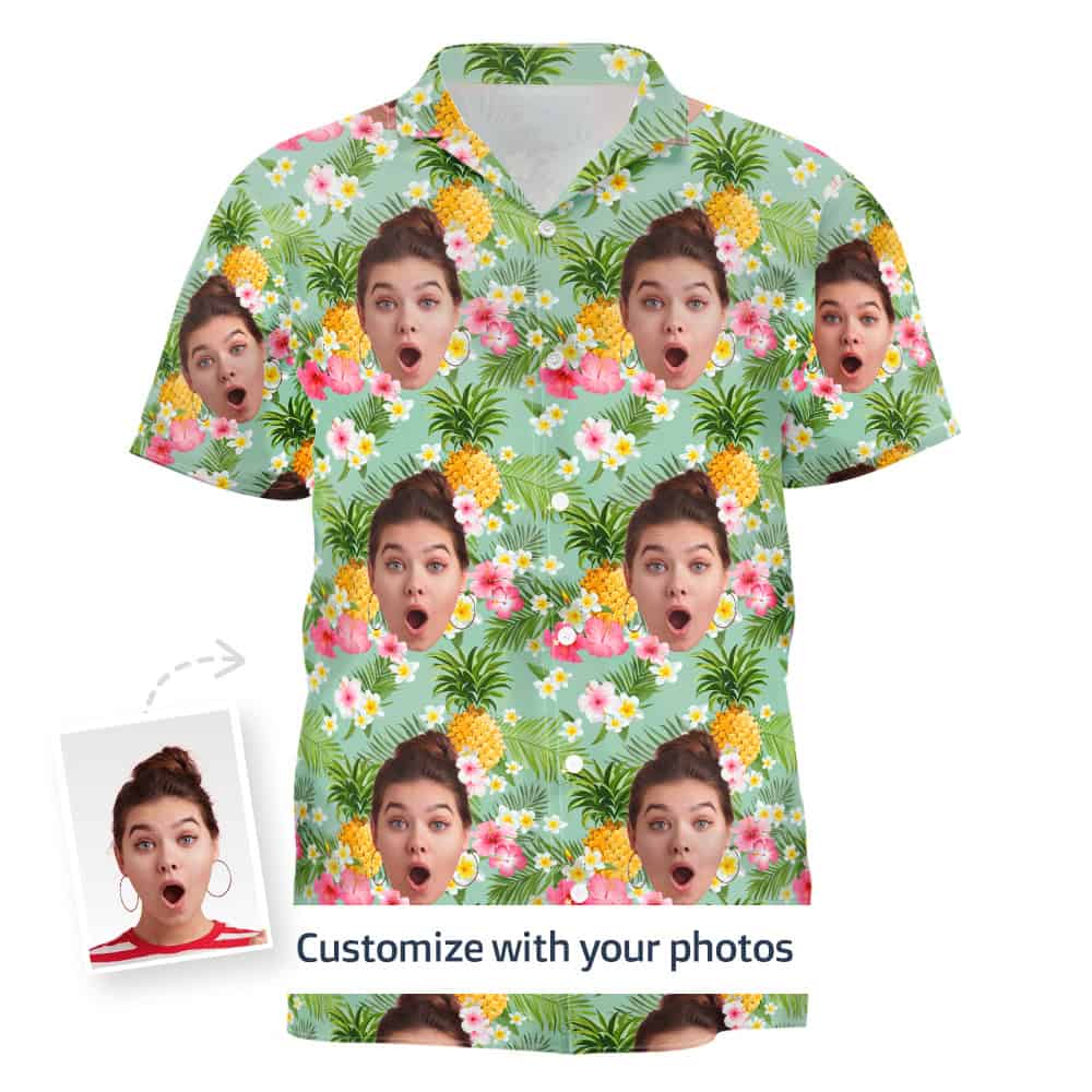 Face on Hawaiian Shirt