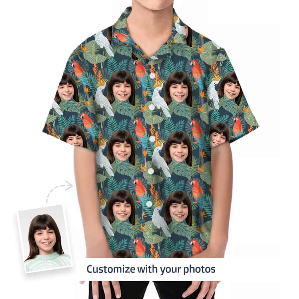 Girls Tropical Shirt Front
