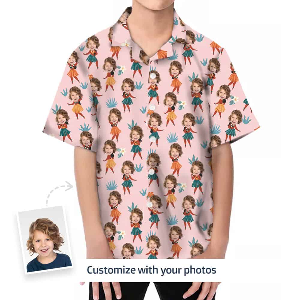 Hawaiian Shirt for Girls Front