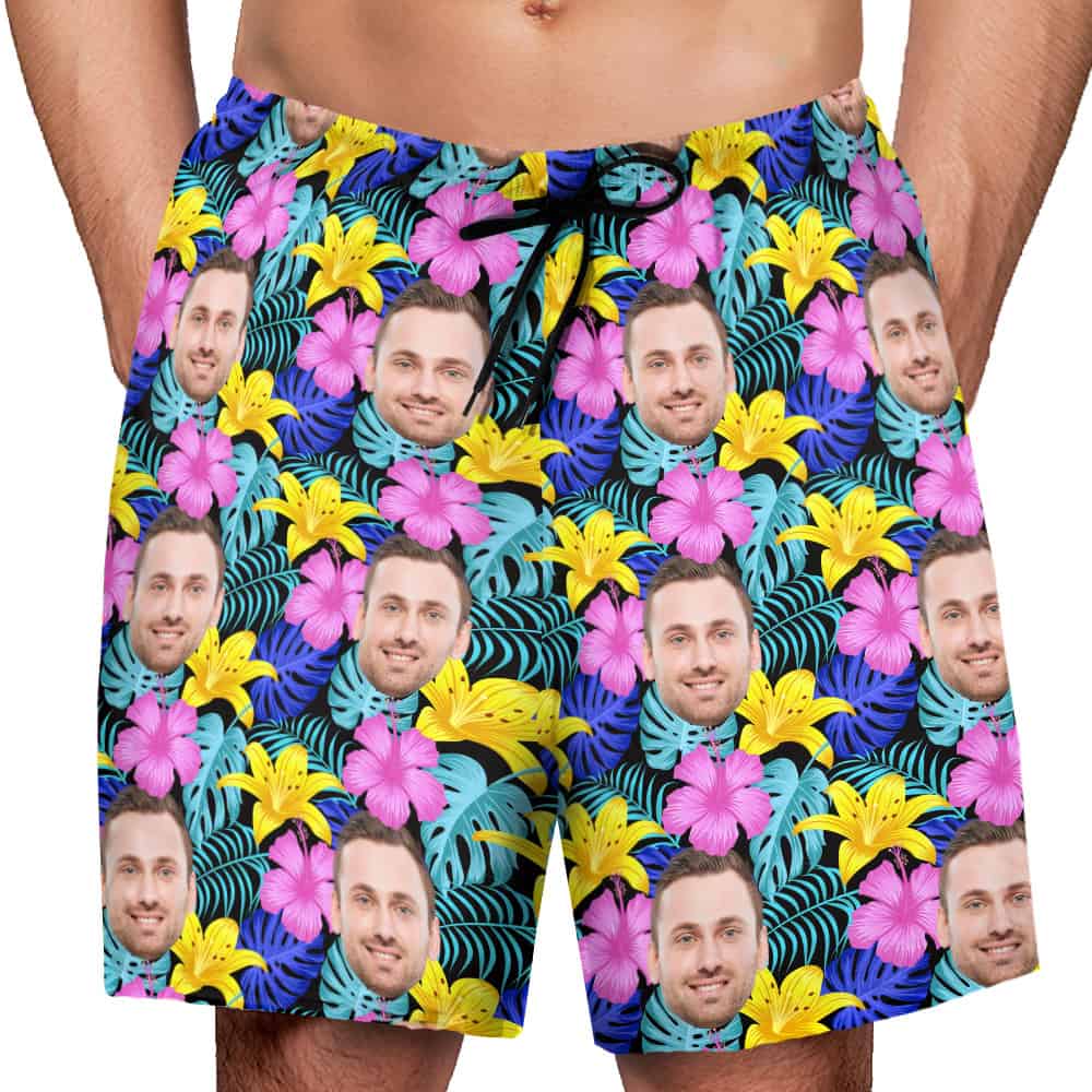Mens Tropical Shorts Model