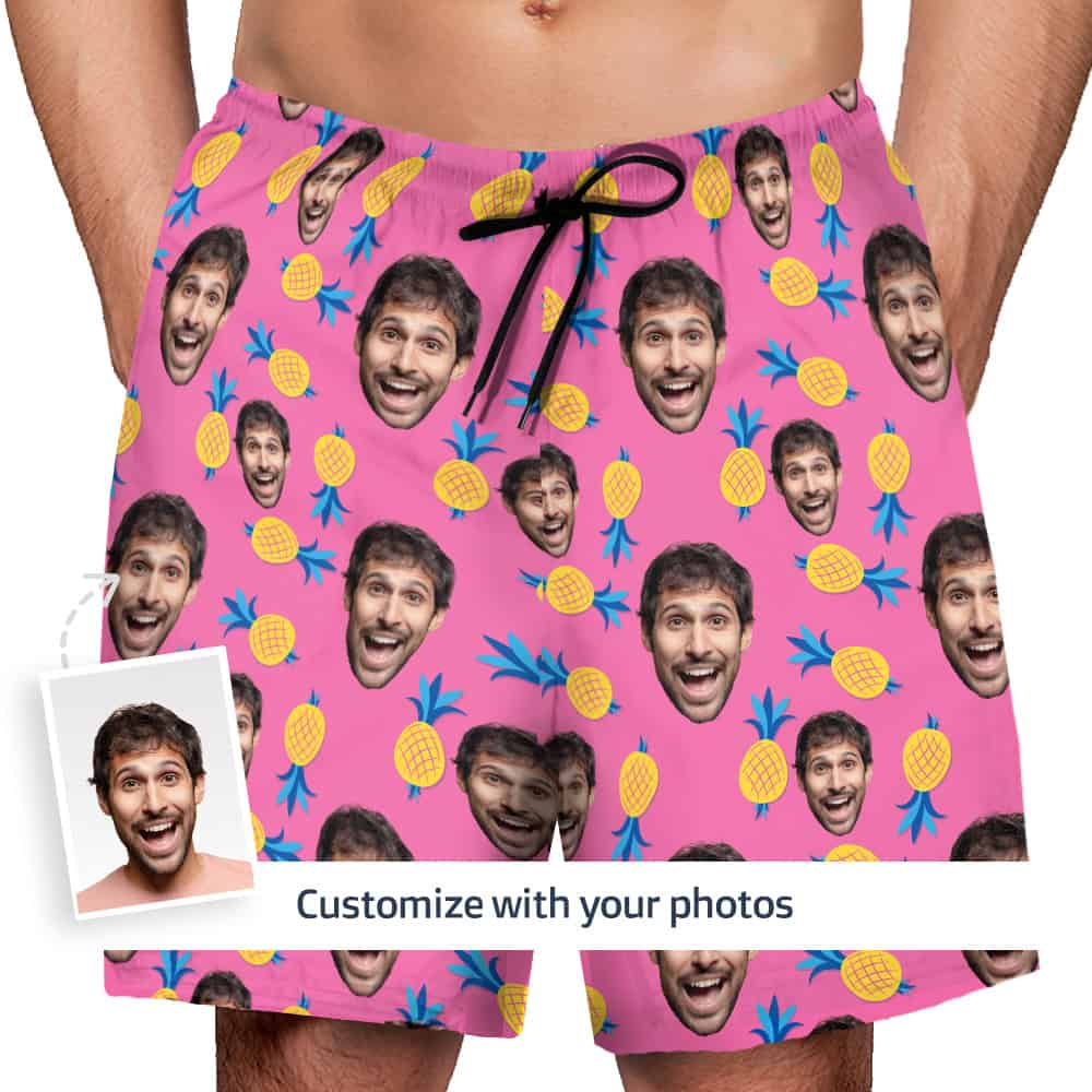 Pineapple Swim Trunks Front