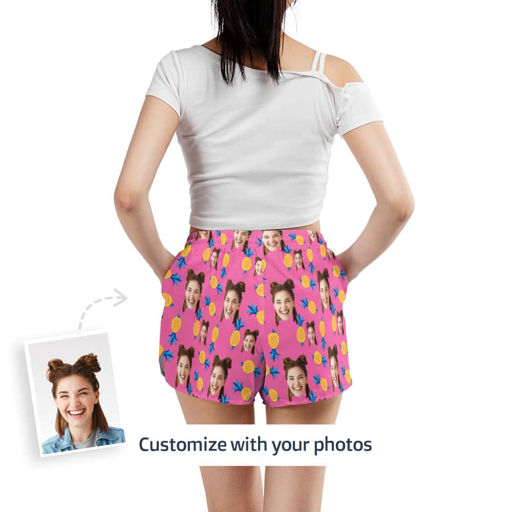Pink Pineapple Shorts Back