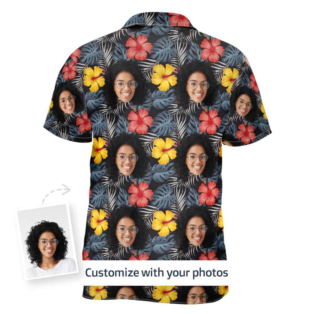 Tropical Print Shirt Back