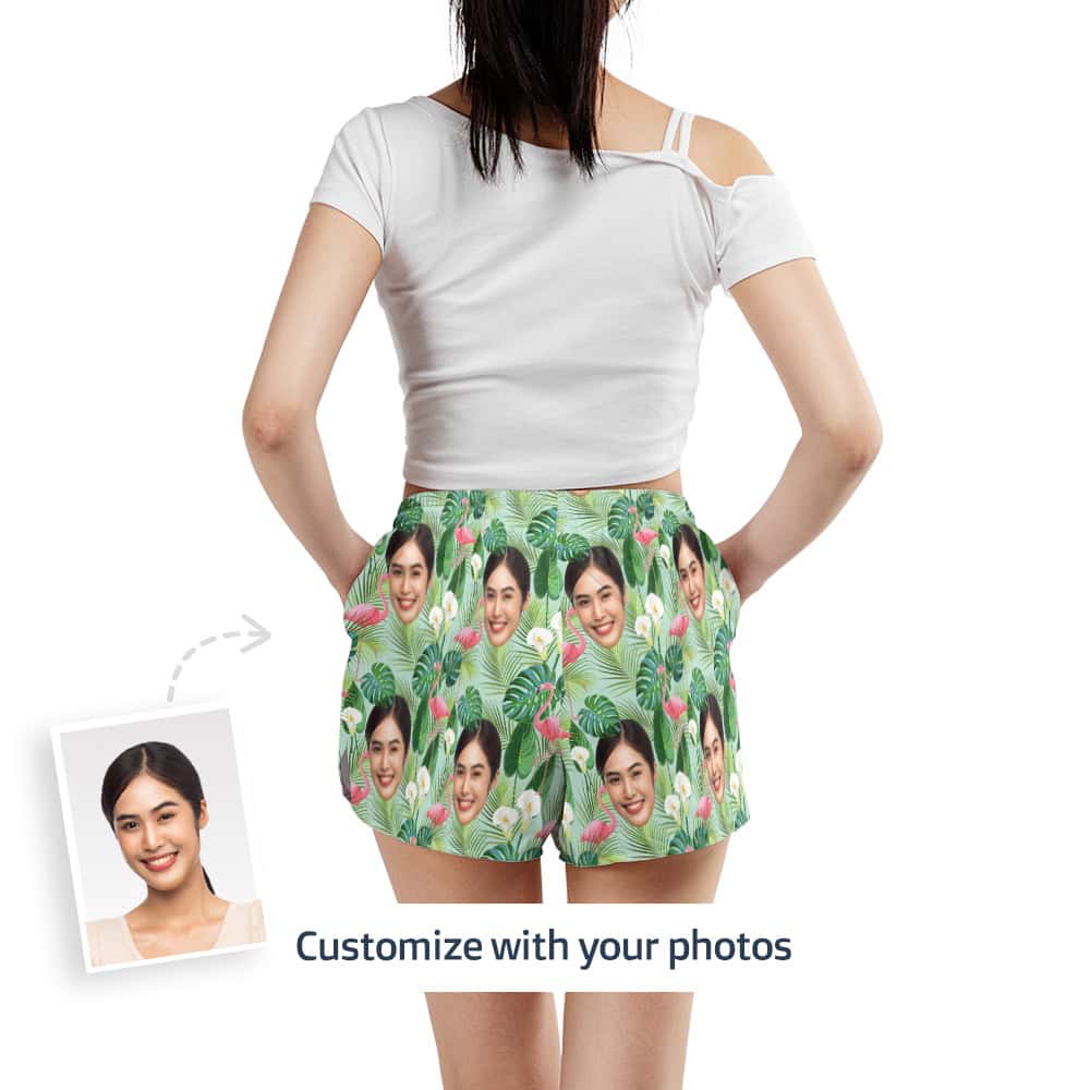 Tropical Running Shorts Back