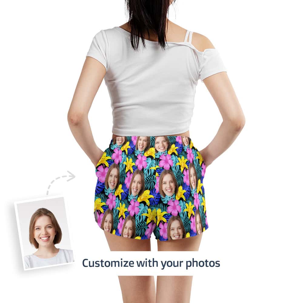 Tropical Shorts Womens Back