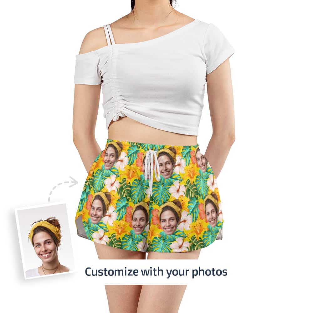 Womens Floral Shorts Front