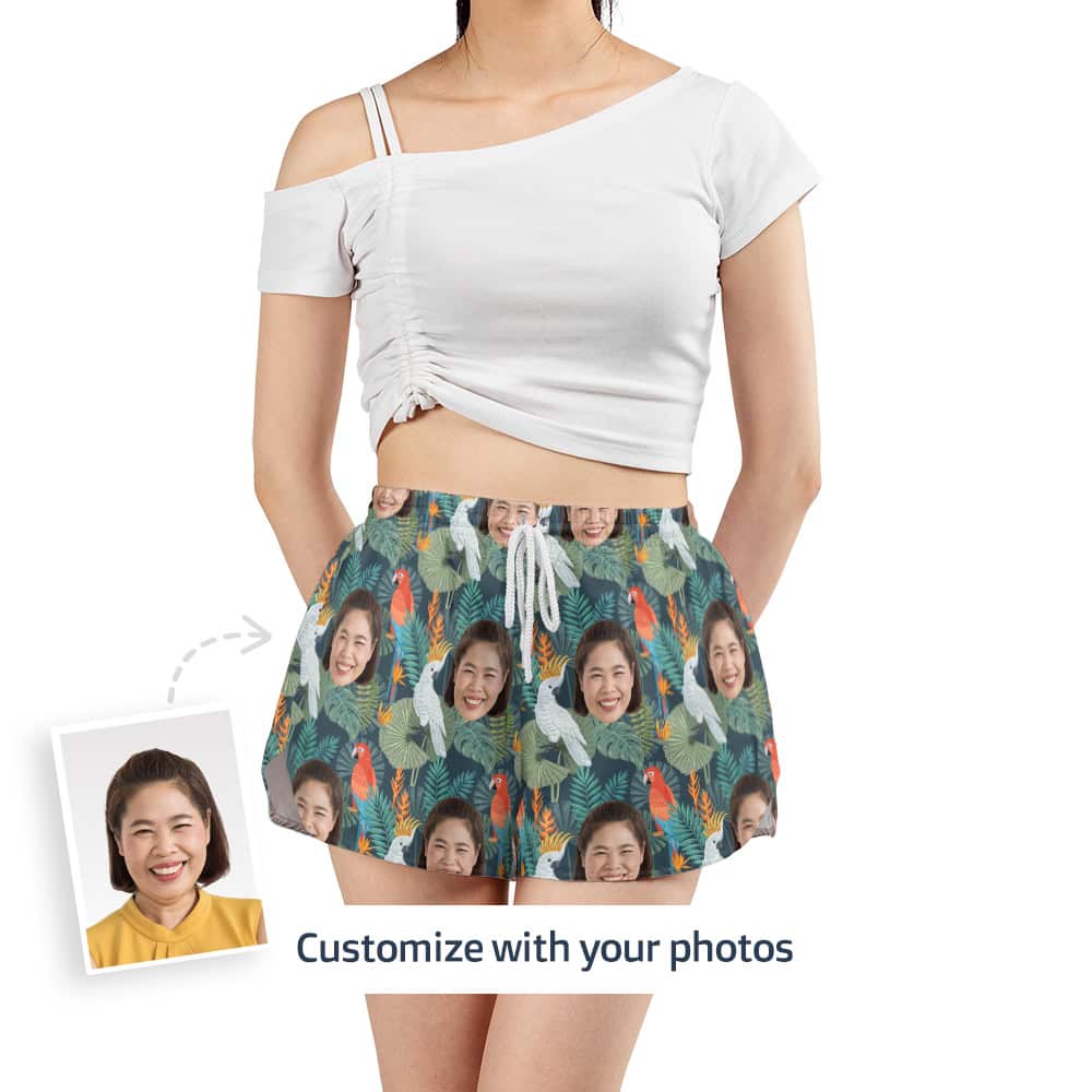 Womens Tropical Shorts Front