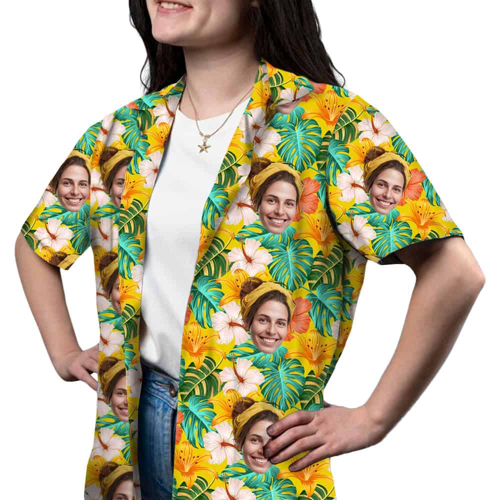 Yellow Hawaiian Shirt Model