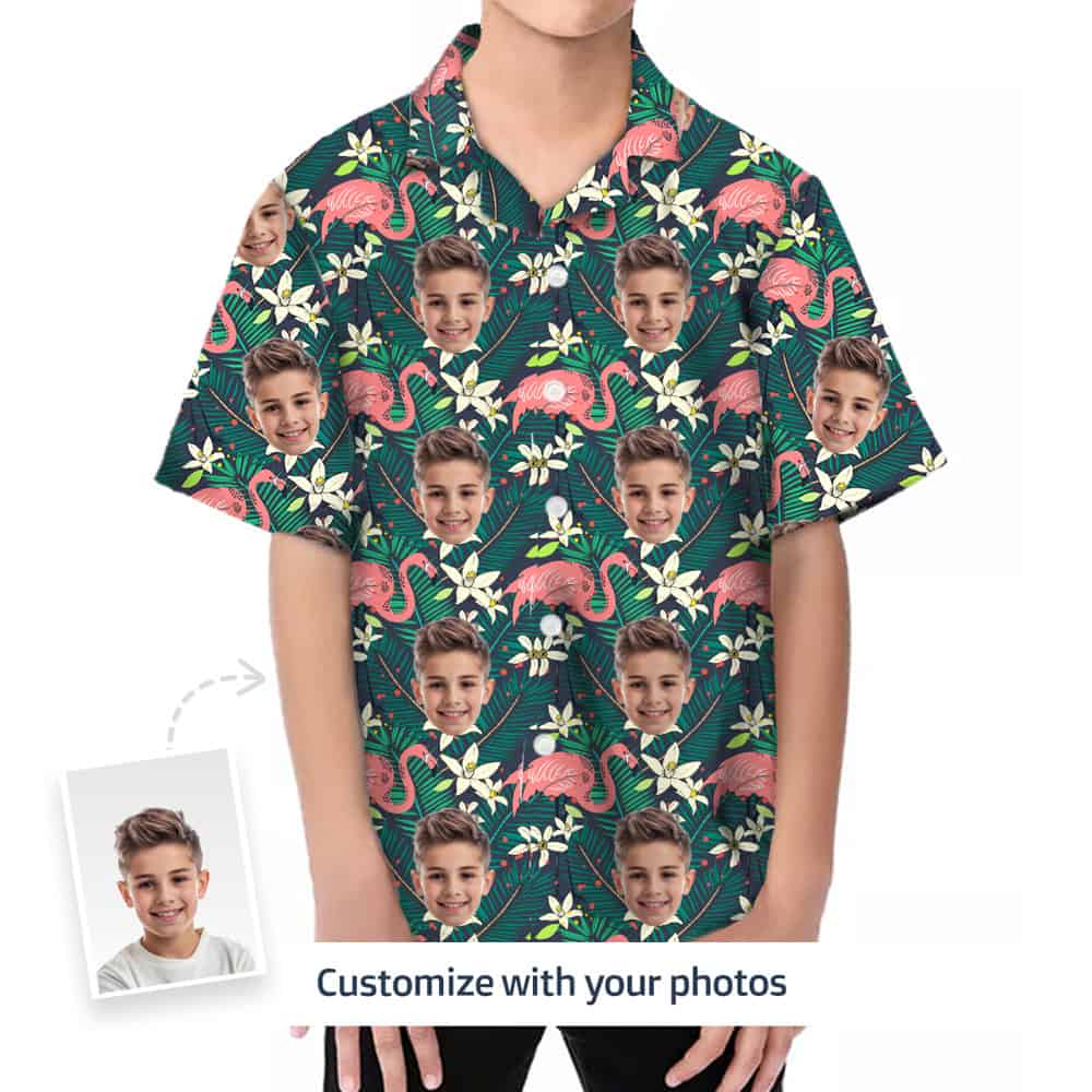 Boys Flamingo Shirt Front