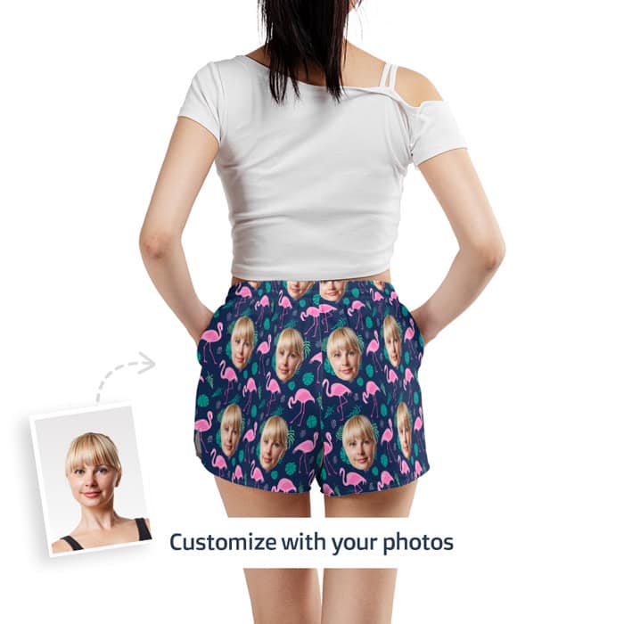Flamingo Shorts Womens Back