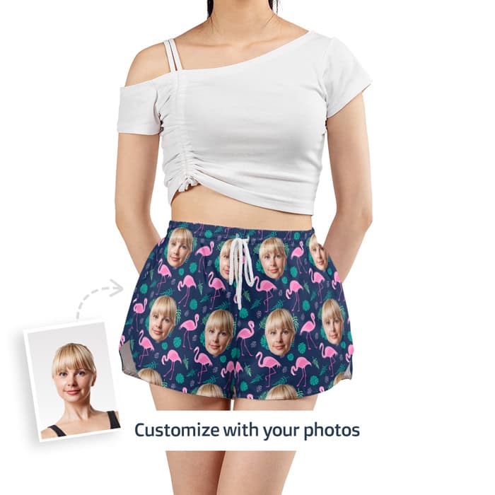 Flamingo Shorts Womens Front