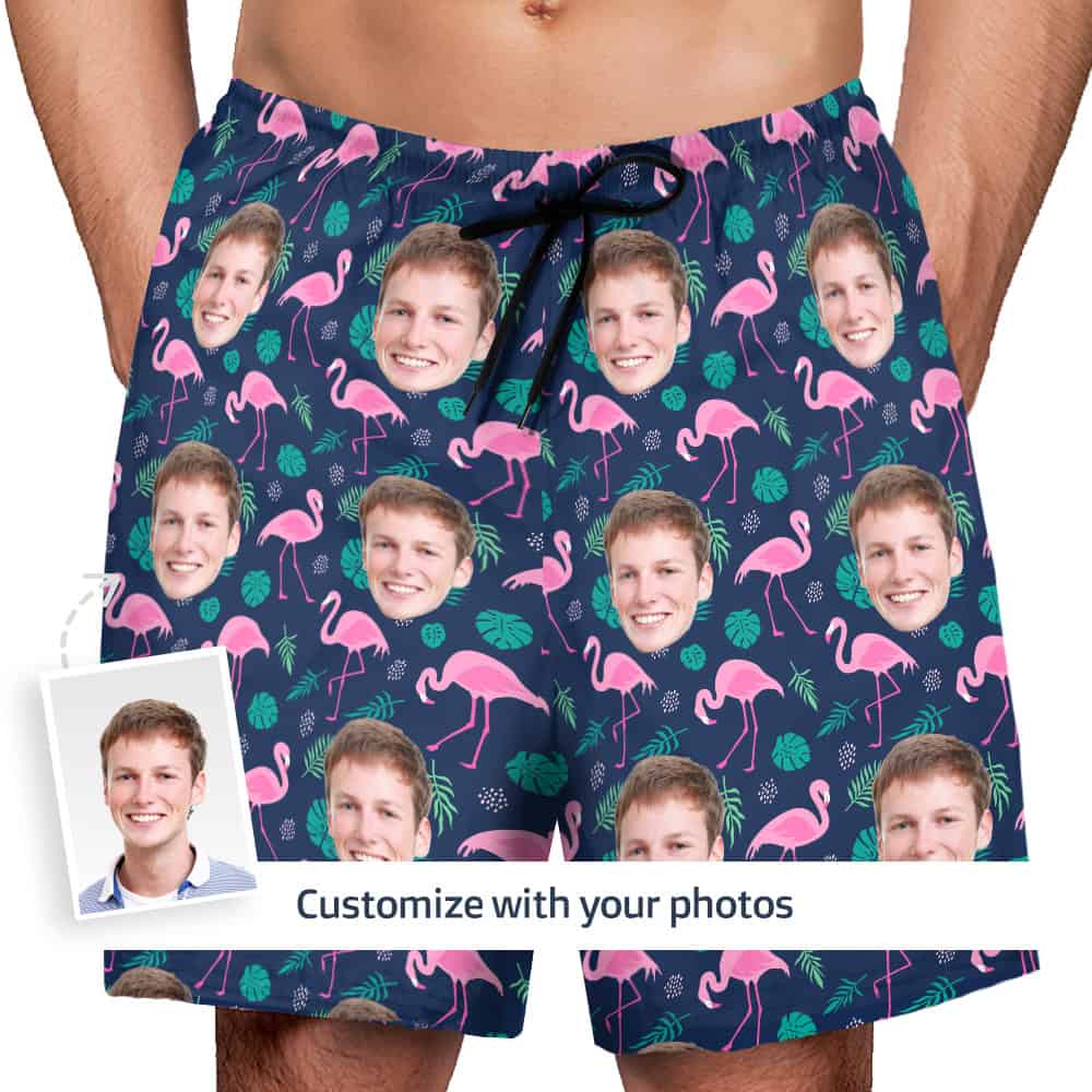 Flamingo Swim Trunks Front