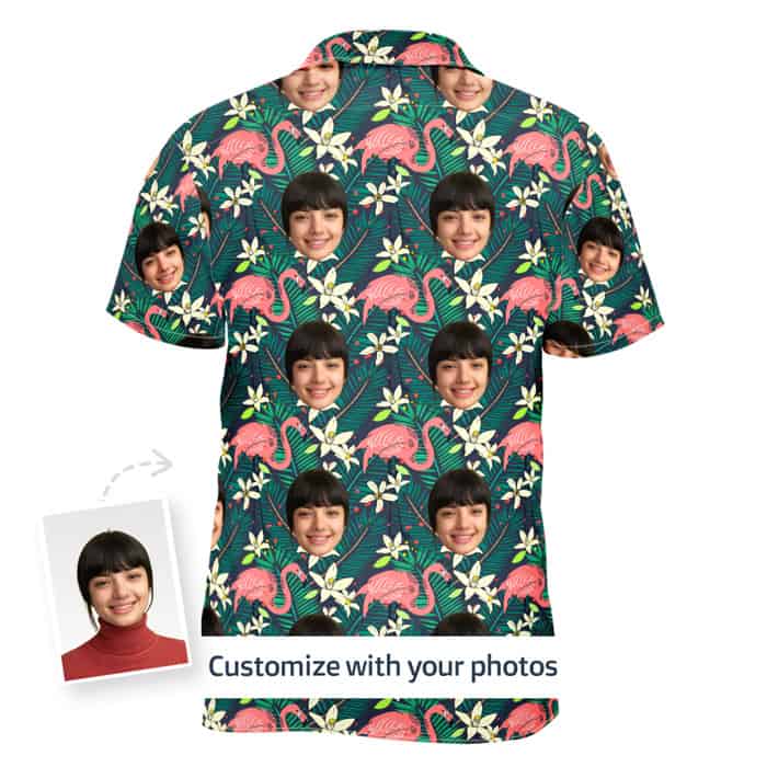 Hawaiian Flamingo Shirt Back