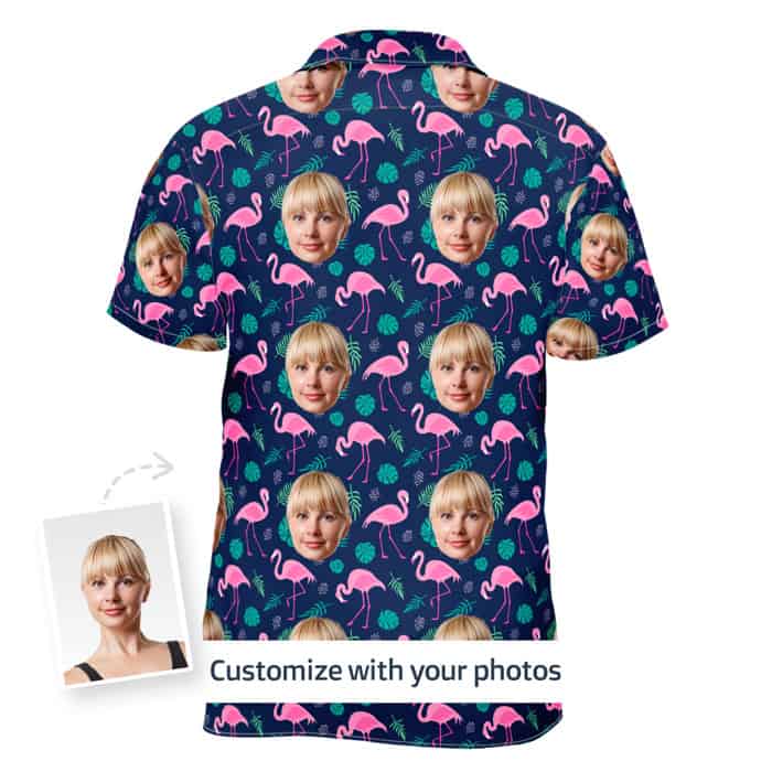 Pink Flamingo Hawaiian Shirt Back