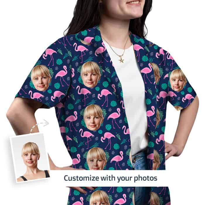 Pink Flamingo Hawaiian Shirt Front