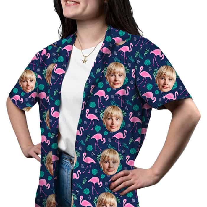 Pink Flamingo Hawaiian Shirt Model