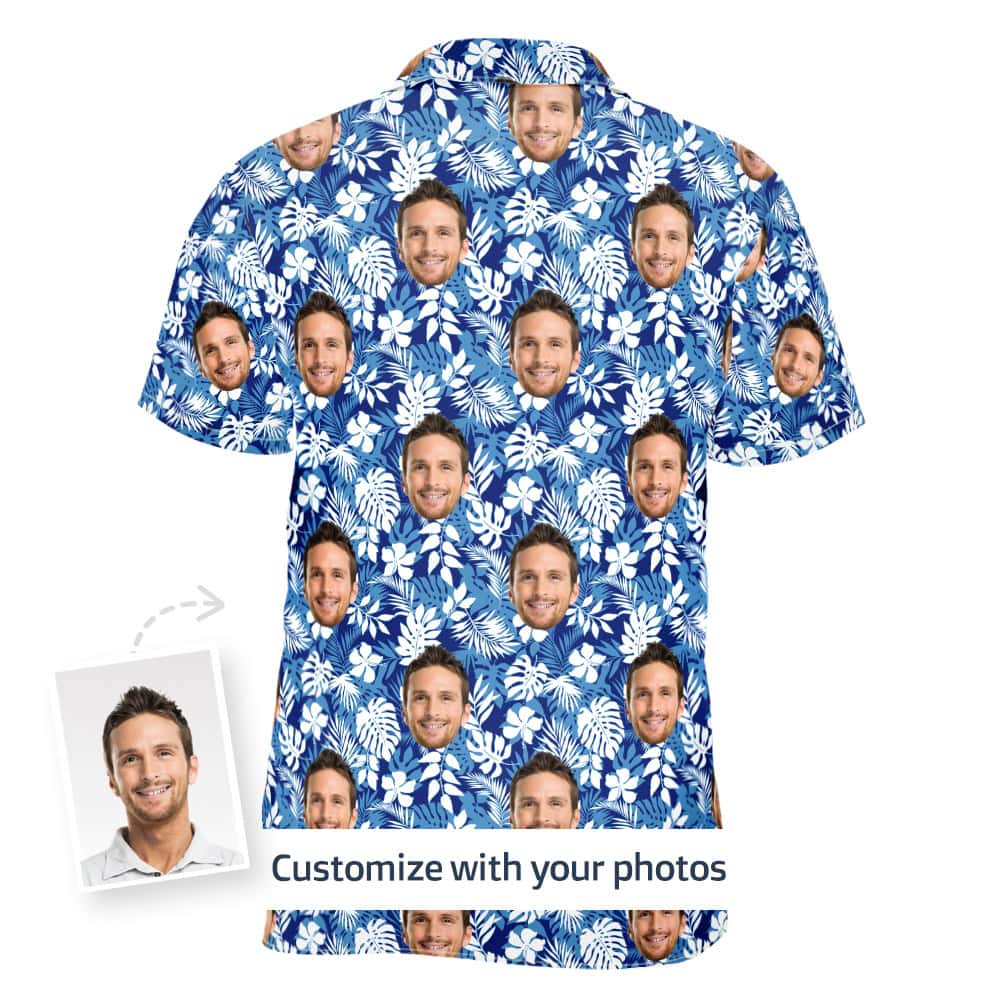 Blue Hawaiian Shirt back