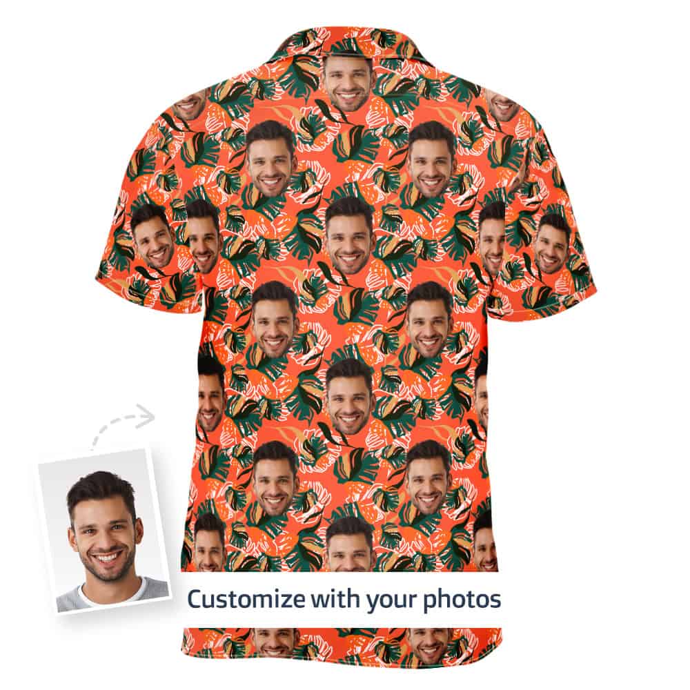 Orange Hawaiian Shirt back