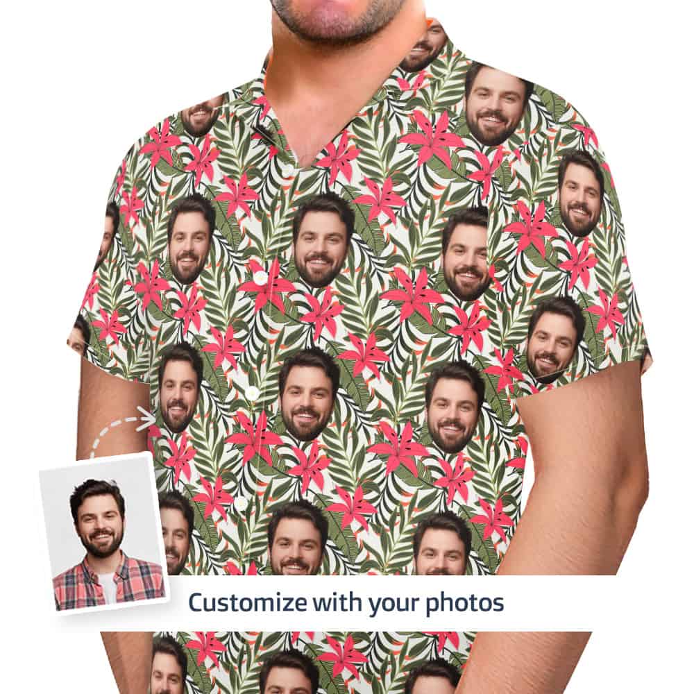 hawaiian flower shirt front