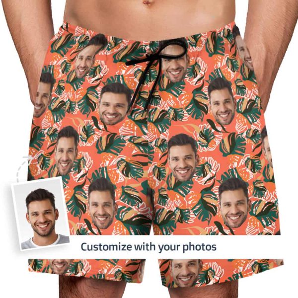 hawaiian print shorts mens front