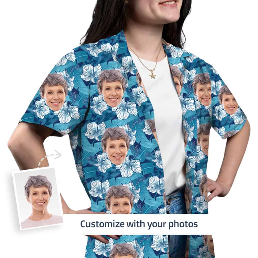 hibiscus flower shirt front
