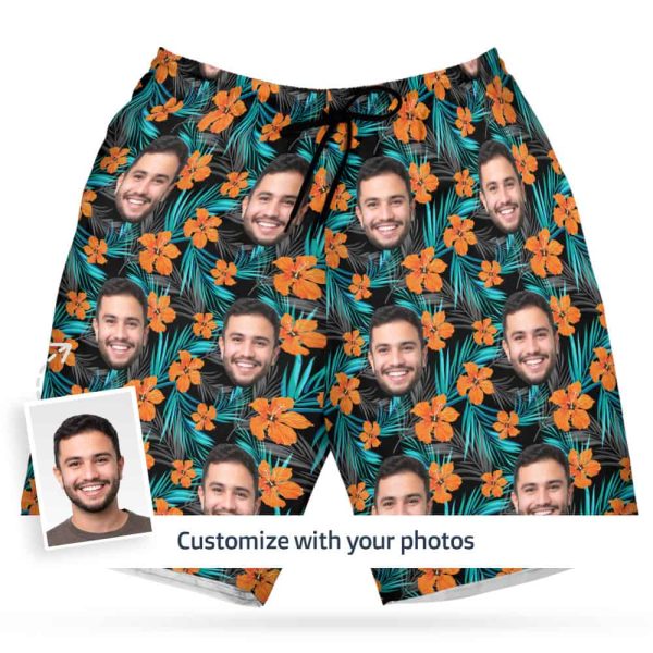 mens hawaiian swim trunks