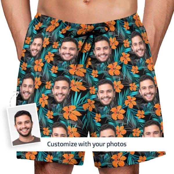 mens hawaiian swim trunks model