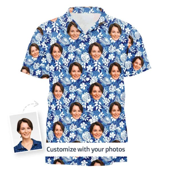 navy blue hawaiian shirt
