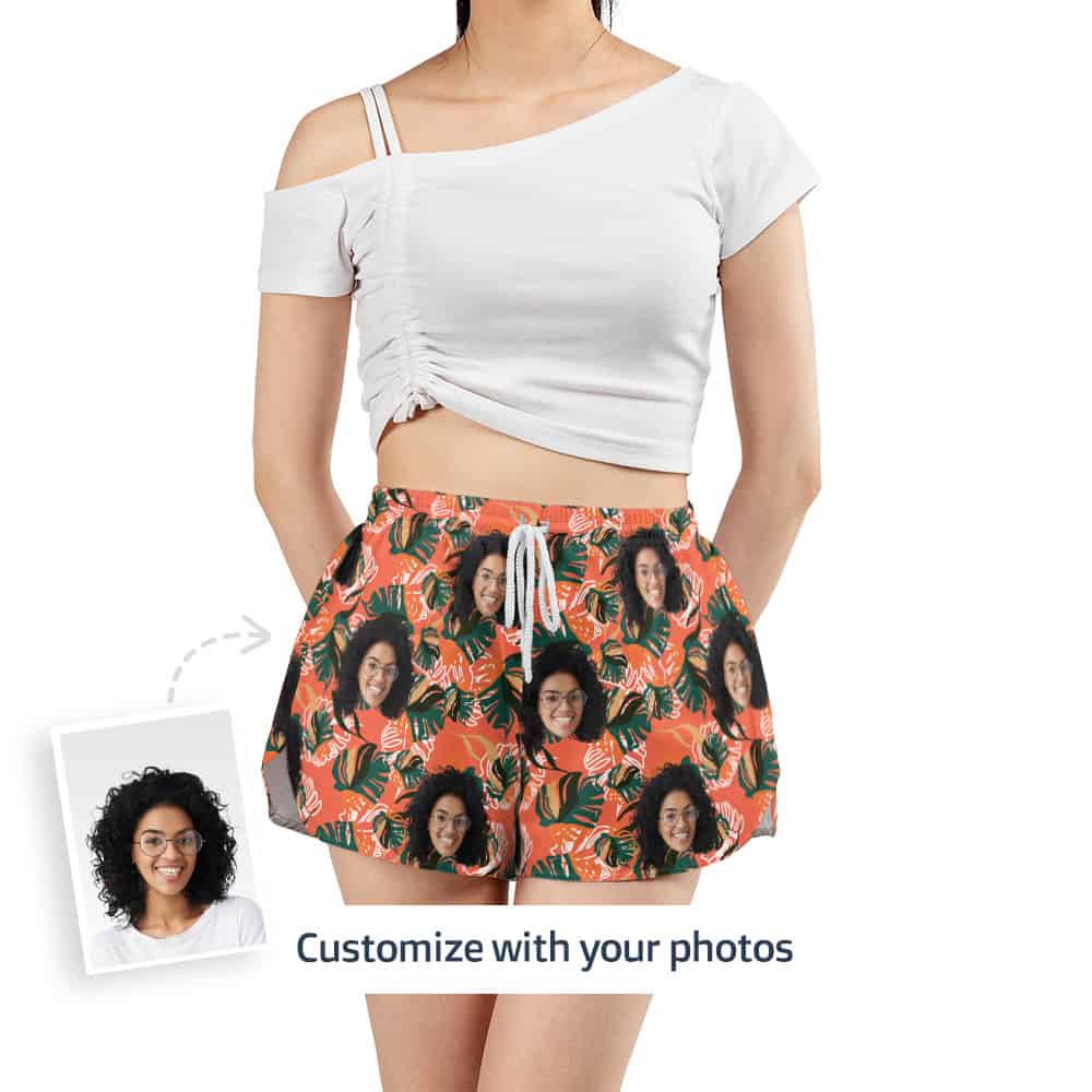 women swim shorts model