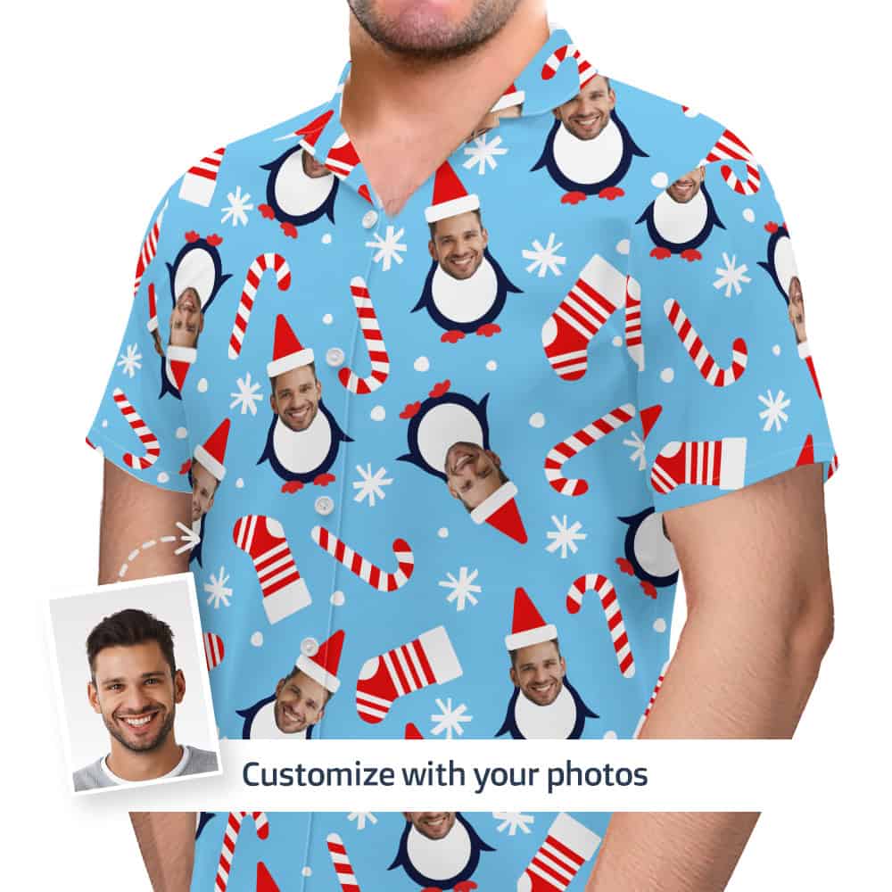 Penguin Hawaiian Shirt model