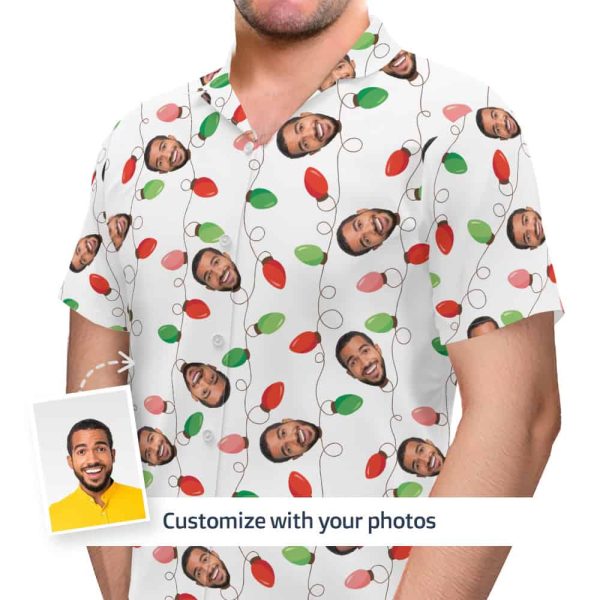 christmas lights shirt model